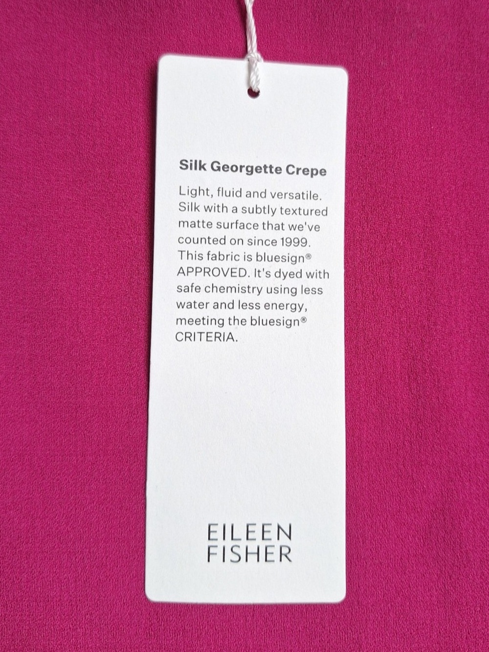 Eileen Fisher Silk Sleeveless Top Shell Bateau Neck Fuchsia Cerise - Picture 6 of 6